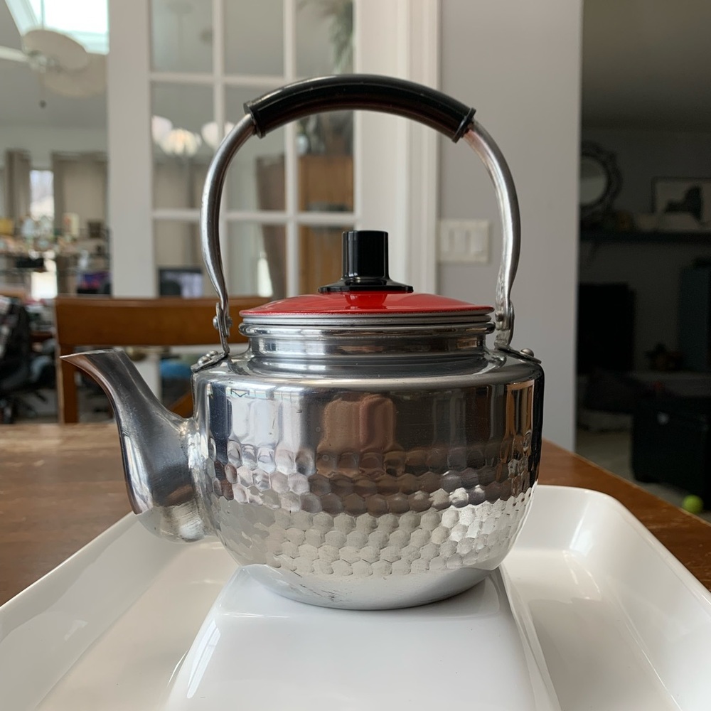 Vtg Japanese Small Travel Pot Kettle with Infuser